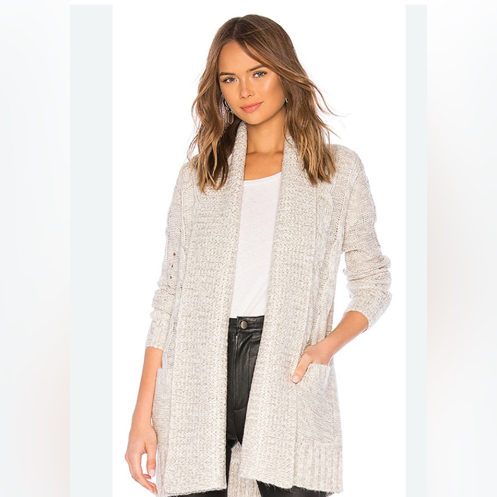 Abercrombie & Fitch Open Front Cream Sweater Card… - image 1